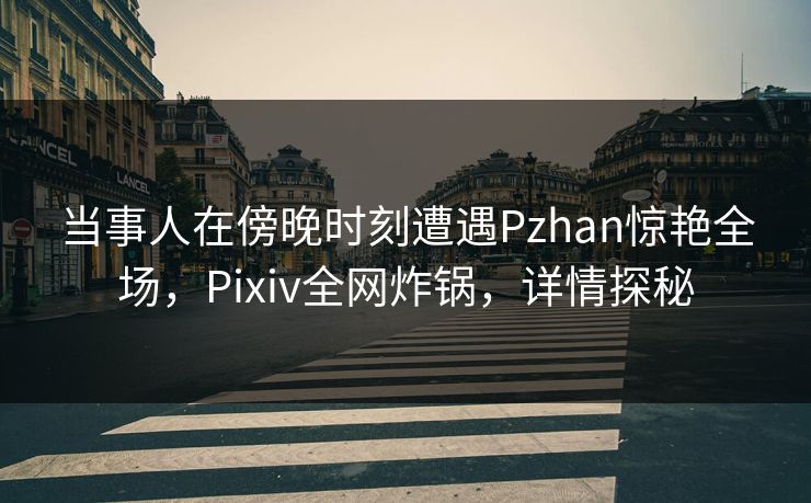 当事人在傍晚时刻遭遇Pzhan惊艳全场,Pixiv全网炸锅,详情探秘 当事人在傍晚时刻遭遇Pzhan惊艳全场,Pixiv全网炸锅,详情探秘