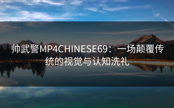 帅武警MP4CHINESE69：一场颠覆传统的视觉与认知洗礼